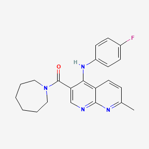 3-(azepane-1-carbonyl)-N-(4-fluorophenyl)-7-methyl-1,8-naphthyridin-4-amine - 1251542-90-1