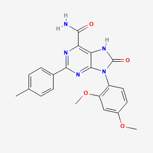9-(2,4-dimethoxyphenyl)-2-(4-methylphenyl)-8-oxo-8,9-dihydro-7H-purine-6-carboxamide - 898442-97-2