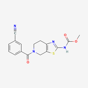 Methyl (5-(3-cyanobenzoyl)-4,5,6,7-tetrahydrothiazolo[5,4-c]pyridin-2-yl)carbamate - 1421507-85-8