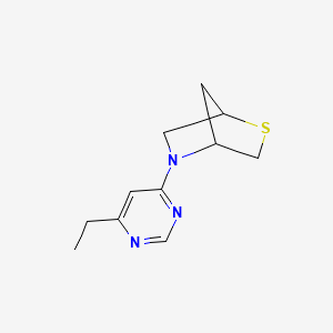 5-(6-Ethylpyrimidin-4-yl)-2-thia-5-azabicyclo[2.2.1]heptane - 2097921-74-7