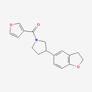 3-(2,3-Dihydro-1-benzofuran-5-yl)-1-(furan-3-carbonyl)pyrrolidine - 2097902-09-3