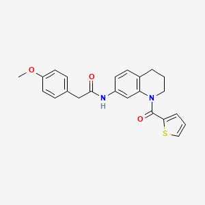 2-(4-methoxyphenyl)-N-[1-(thiophene-2-carbonyl)-1,2,3,4-tetrahydroquinolin-7-yl]acetamide - 946265-89-0