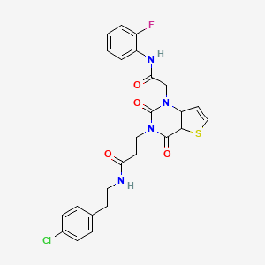 N-[2-(4-chlorophenyl)ethyl]-3-(1-{[(2-fluorophenyl)carbamoyl]methyl}-2,4-dioxo-1H,2H,3H,4H-thieno[3,2-d]pyrimidin-3-yl)propanamide - 899938-31-9
