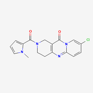 13-chloro-5-(1-methylpyrrole-2-carbonyl)-1,5,9-triazatricyclo[8.4.0.03,8]tetradeca-3(8),9,11,13-tetraen-2-one - 2034273-99-7