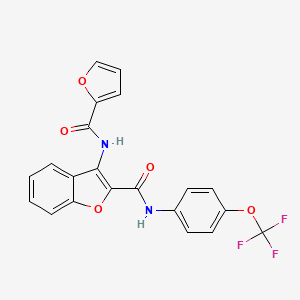 3-(furan-2-amido)-N-[4-(trifluoromethoxy)phenyl]-1-benzofuran-2-carboxamide - 888461-90-3