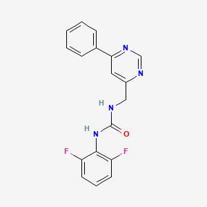 1-(2,6-Difluorophenyl)-3-[(6-phenylpyrimidin-4-yl)methyl]urea - 2188279-19-6