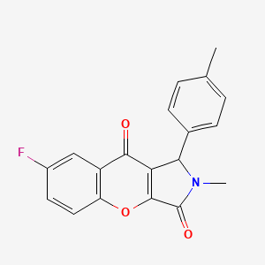 7-Fluoro-2-methyl-1-(p-tolyl)-1,2-dihydrochromeno[2,3-c]pyrrole-3,9-dione - 877786-79-3