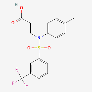 3-[N-(4-methylphenyl)3-(trifluoromethyl)benzenesulfonamido]propanoic acid - 571158-84-4