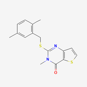 2-{[(2,5-dimethylphenyl)methyl]sulfanyl}-3-methyl-3H,4H-thieno[3,2-d]pyrimidin-4-one - 1324278-42-3