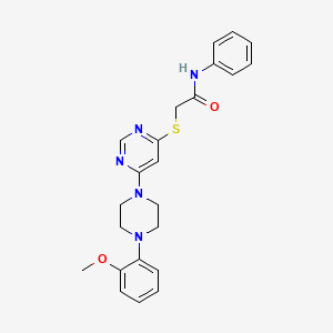 2-({6-[4-(2-methoxyphenyl)piperazin-1-yl]pyrimidin-4-yl}sulfanyl)-N-phenylacetamide - 1251615-42-5