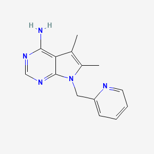 5,6-dimethyl-7-(pyridin-2-ylmethyl)-1H,4H,7H-pyrrolo[2,3-d]pyrimidin-4-imine - 1096957-99-1
