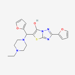 5-((4-Ethylpiperazin-1-yl)(furan-2-yl)methyl)-2-(furan-2-yl)thiazolo[3,2-b][1,2,4]triazol-6-ol - 898453-84-4