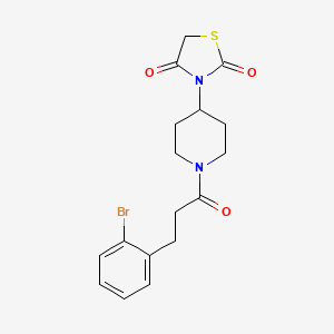 3-(1-(3-(2-Bromophenyl)propanoyl)piperidin-4-yl)thiazolidine-2,4-dione - 1798638-03-5