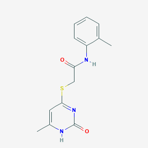 2-[(6-methyl-2-oxo-1,2-dihydropyrimidin-4-yl)sulfanyl]-N-(2-methylphenyl)acetamide - 905690-41-7