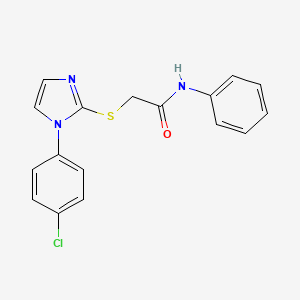 2-{[1-(4-chlorophenyl)-1H-imidazol-2-yl]sulfanyl}-N-phenylacetamide - 688337-07-7