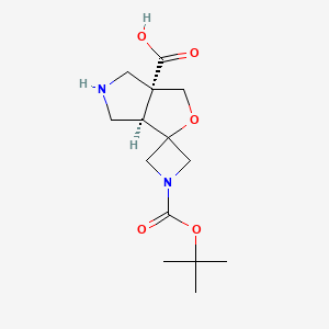rac-(3'aR,6'aR)-1-[(tert-butoxy)carbonyl]-hexahydrospiro[azetidine-3,1'-furo[3,4-c]pyrrole]-3'a-carboxylic acid - 2230799-67-2