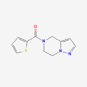 5-(thiophene-2-carbonyl)-4H,5H,6H,7H-pyrazolo[1,5-a]pyrazine - 2034264-56-5