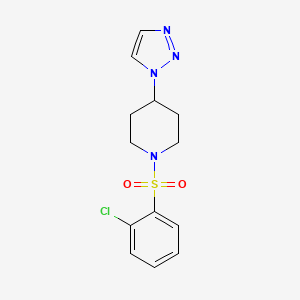1-((2-chlorophenyl)sulfonyl)-4-(1H-1,2,3-triazol-1-yl)piperidine - 1795471-06-5