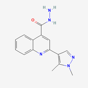 2-(1,5-dimethyl-1H-pyrazol-4-yl)quinoline-4-carbohydrazide - 1004643-74-6