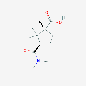 rac-(1R,3S)-3-(dimethylcarbamoyl)-1,2,2-trimethylcyclopentane-1-carboxylic acid - 2377005-28-0