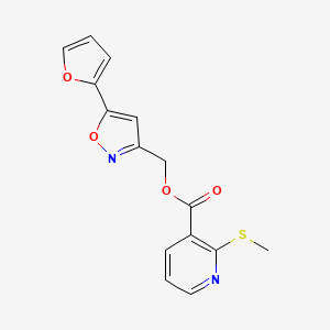 (5-(Furan-2-yl)isoxazol-3-yl)methyl 2-(methylthio)nicotinate - 1203404-43-6