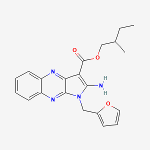 2-methylbutyl 2-amino-1-(furan-2-ylmethyl)-1H-pyrrolo[2,3-b]quinoxaline-3-carboxylate - 577787-14-5