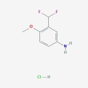 3-(difluoromethyl)-4-methoxyaniline hydrochloride - 2253630-41-8