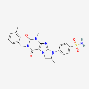 4-(1,7-dimethyl-3-(3-methylbenzyl)-2,4-dioxo-3,4-dihydro-1H-imidazo[2,1-f]purin-8(2H)-yl)benzenesulfonamide - 938789-56-1