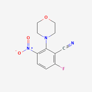 6-Fluoro-2-(morpholin-4-yl)-3-nitrobenzonitrile - 647824-50-8