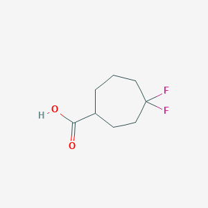 4,4-Difluorocycloheptane-1-carboxylic acid - 2247102-30-1