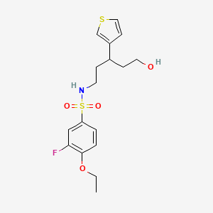 4-ethoxy-3-fluoro-N-(5-hydroxy-3-(thiophen-3-yl)pentyl)benzenesulfonamide - 2034330-16-8