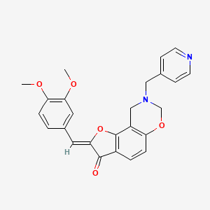 (Z)-2-(3,4-dimethoxybenzylidene)-8-(pyridin-4-ylmethyl)-8,9-dihydro-2H-benzofuro[7,6-e][1,3]oxazin-3(7H)-one - 2014409-56-2