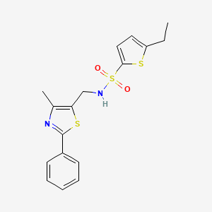 5-ethyl-N-[(4-methyl-2-phenyl-1,3-thiazol-5-yl)methyl]thiophene-2-sulfonamide - 1396564-25-2