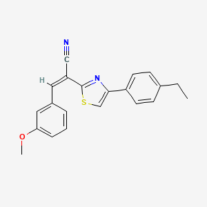 (Z)-2-(4-(4-ethylphenyl)thiazol-2-yl)-3-(3-methoxyphenyl)acrylonitrile - 476669-01-9