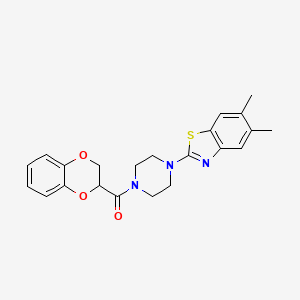 (2,3-Dihydrobenzo[b][1,4]dioxin-2-yl)(4-(5,6-dimethylbenzo[d]thiazol-2-yl)piperazin-1-yl)methanone - 899963-37-2