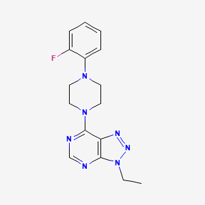 1-{3-ethyl-3H-[1,2,3]triazolo[4,5-d]pyrimidin-7-yl}-4-(2-fluorophenyl)piperazine - 899730-03-1