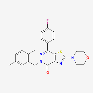 5-(2,5-dimethylbenzyl)-7-(4-fluorophenyl)-2-morpholinothiazolo[4,5-d]pyridazin-4(5H)-one - 1203140-26-4