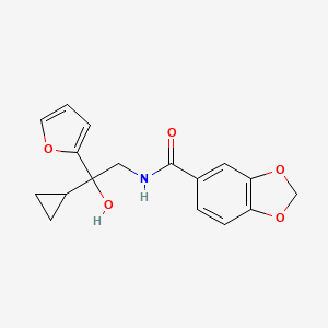 N-(2-cyclopropyl-2-(furan-2-yl)-2-hydroxyethyl)benzo[d][1,3]dioxole-5-carboxamide - 1396793-66-0