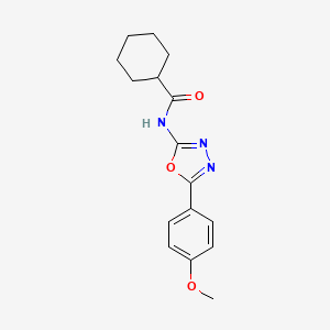 N-[5-(4-methoxyphenyl)-1,3,4-oxadiazol-2-yl]cyclohexanecarboxamide - 865286-60-8