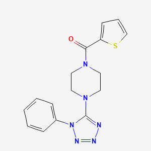 1-(1-phenyl-1H-1,2,3,4-tetrazol-5-yl)-4-(thiophene-2-carbonyl)piperazine - 727690-10-0
