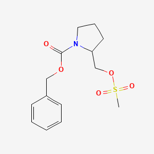 Benzyl 2-[(methanesulfonyloxy)methyl]pyrrolidine-1-carboxylate - 317830-92-5