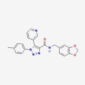 N-[(2H-1,3-benzodioxol-5-yl)methyl]-1-(4-methylphenyl)-5-(pyridin-3-yl)-1H-1,2,3-triazole-4-carboxamide - 1207014-36-5