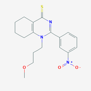 1-(3-methoxypropyl)-2-(3-nitrophenyl)-1,4,5,6,7,8-hexahydroquinazoline-4-thione - 630065-55-3