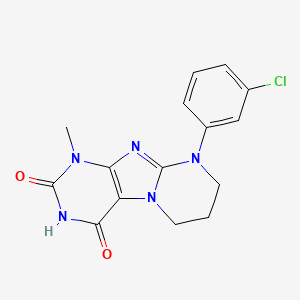 9-(3-chlorophenyl)-1-methyl-7,8-dihydro-6H-purino[7,8-a]pyrimidine-2,4-dione - 876899-86-4