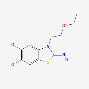 3-(2-ethoxyethyl)-5,6-dimethoxybenzo[d]thiazol-2(3H)-imine - 1207022-04-5