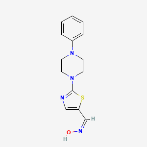 2-(4-Phenylpiperazino)-1,3-thiazole-5-carbaldehyde oxime - 477886-90-1