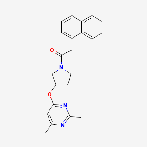 1-{3-[(2,6-Dimethylpyrimidin-4-yl)oxy]pyrrolidin-1-yl}-2-(naphthalen-1-yl)ethan-1-one - 2097915-63-2
