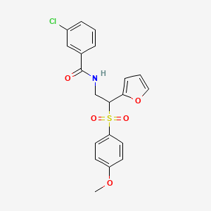 3-chloro-N-[2-(furan-2-yl)-2-(4-methoxybenzenesulfonyl)ethyl]benzamide - 946349-20-8