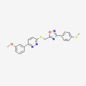 3-(3-Methoxyphenyl)-6-[({3-[4-(methylsulfanyl)phenyl]-1,2,4-oxadiazol-5-yl}methyl)sulfanyl]pyridazine - 1115285-42-1