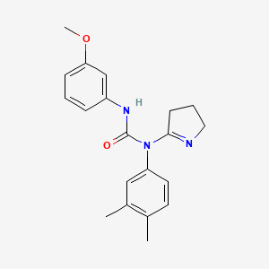 1-(3,4-dihydro-2H-pyrrol-5-yl)-1-(3,4-dimethylphenyl)-3-(3-methoxyphenyl)urea - 898443-93-1